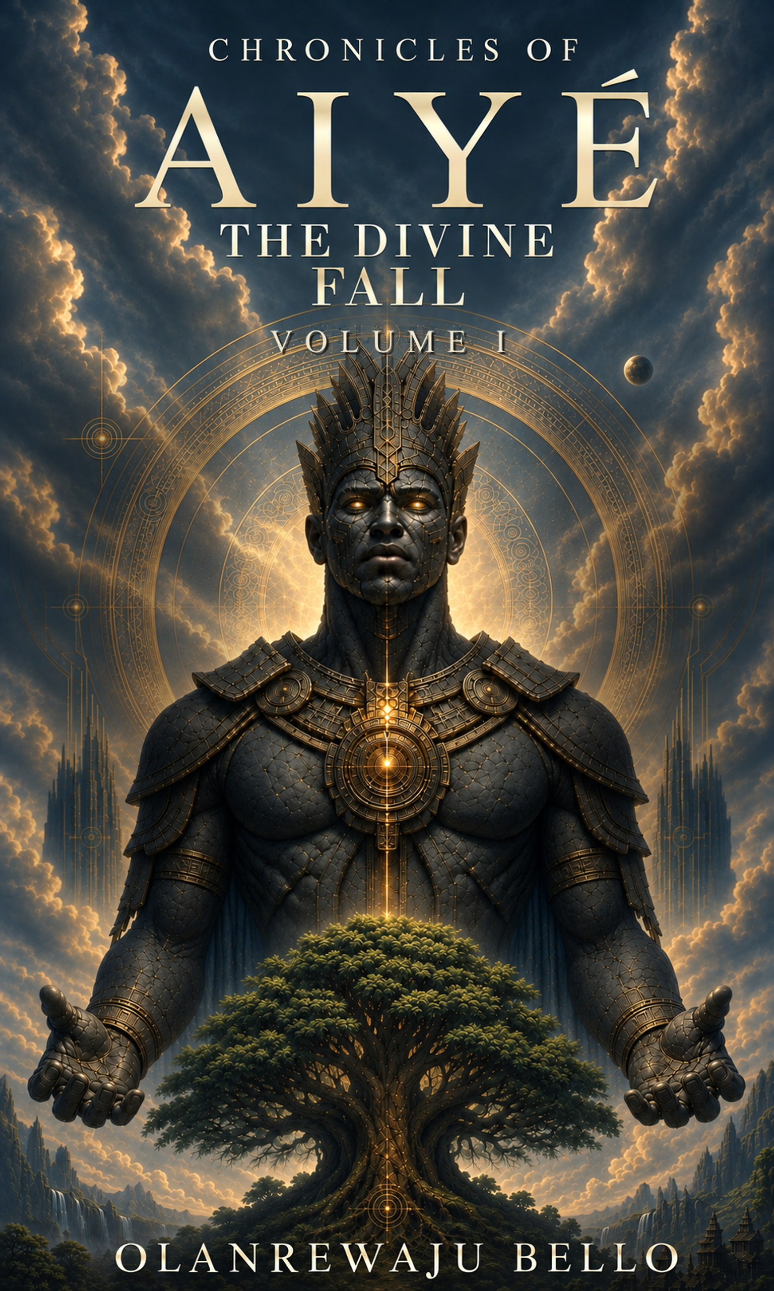 Chronicles of Aiyé — The Divine Fall, Volume I. Official cover.